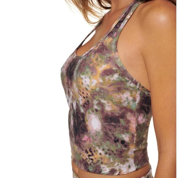 Calvin Klein Printed Racerback Cropped Tank Top Size Large - Picture 9 of 9